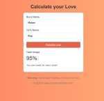 Fun Love Calculator Code